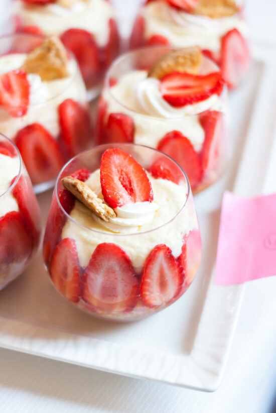 Tiramisu fraise citron et biscuits sablés