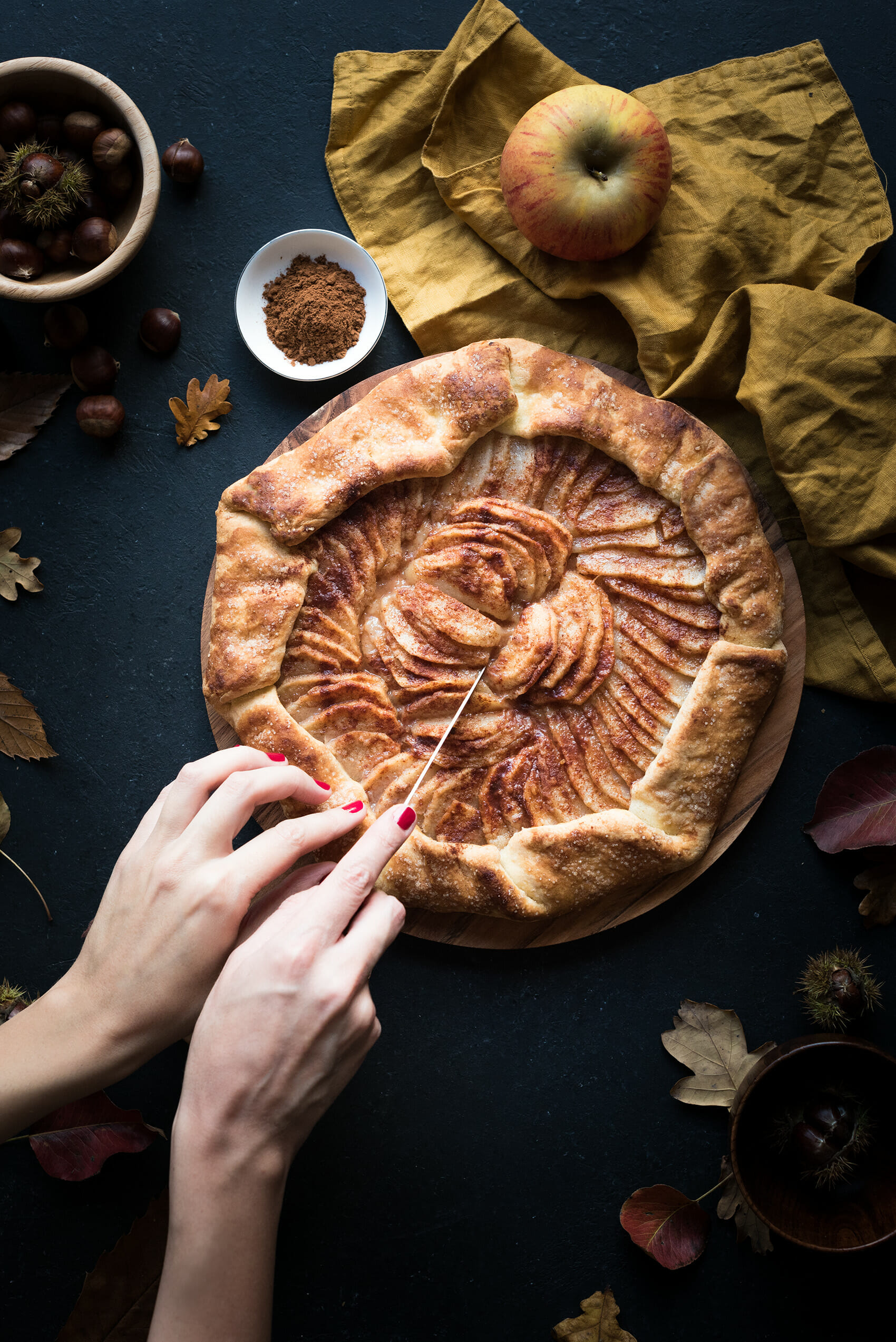 Tarte rustique pomme poire épices - Lilie Bakery