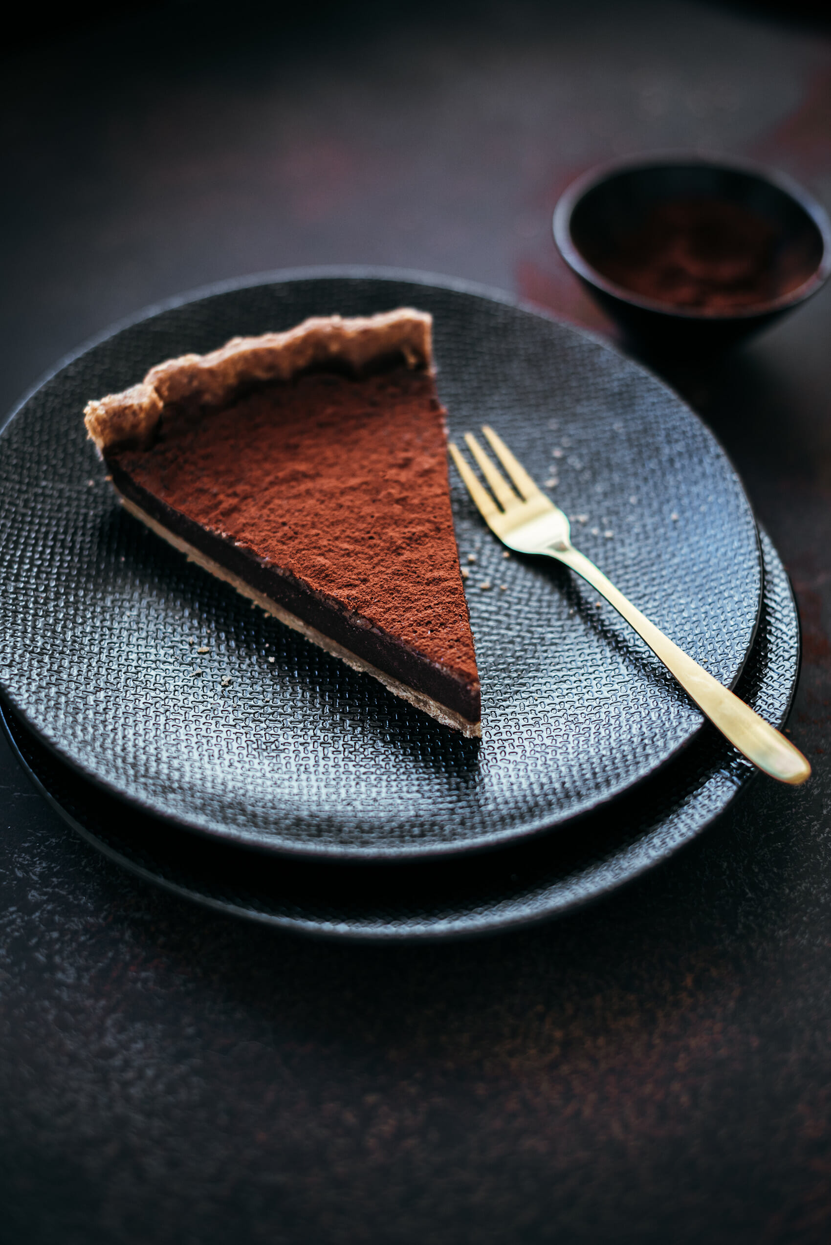 Tarte crémeuse chocolat sarrasin - Lilie Bakery