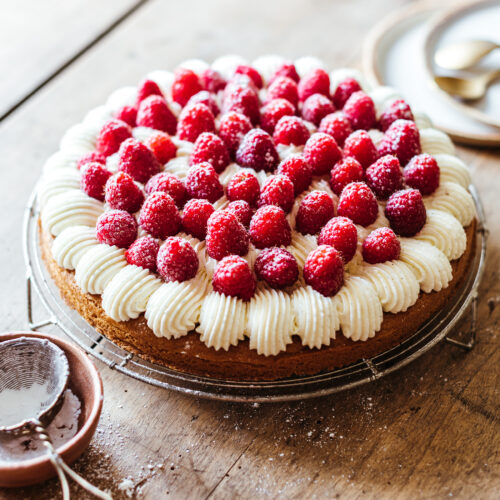 Tarte framboises mascarpone et palet breton - Lilie Bakery