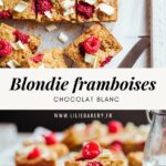 Blondie framboise chocolat blanc