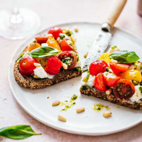 Bruschetta tomate mozza recette - Lilie Bakery
