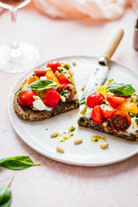 Bruschetta tomate mozza recette - Lilie Bakery
