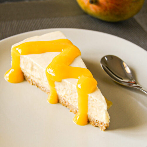 Cheesecake mangue sans cuisson et son coulis - Lilie Bakery