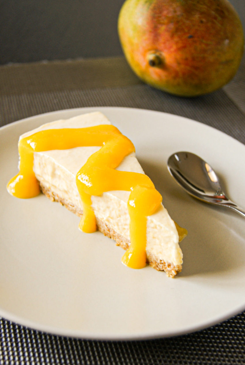 Cheesecake mangue sans cuisson et son coulis - Lilie Bakery