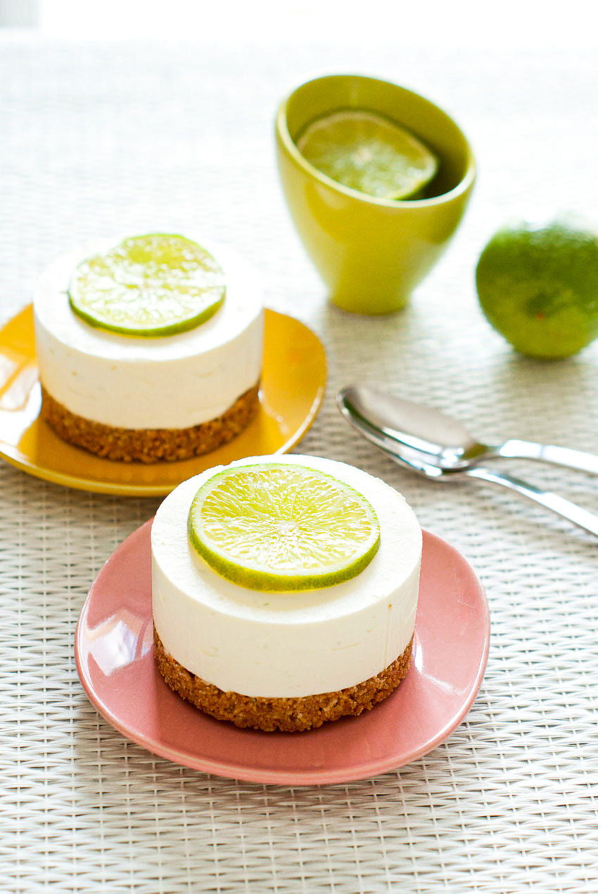 Cheesecakes citron vert sans cuisson - Lilie Bakery