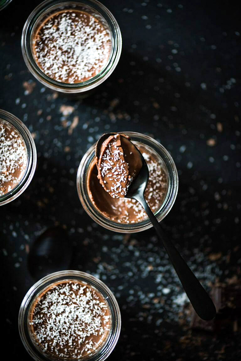 Crèmes chocolat sans oeuf vegan - Lilie Bakery