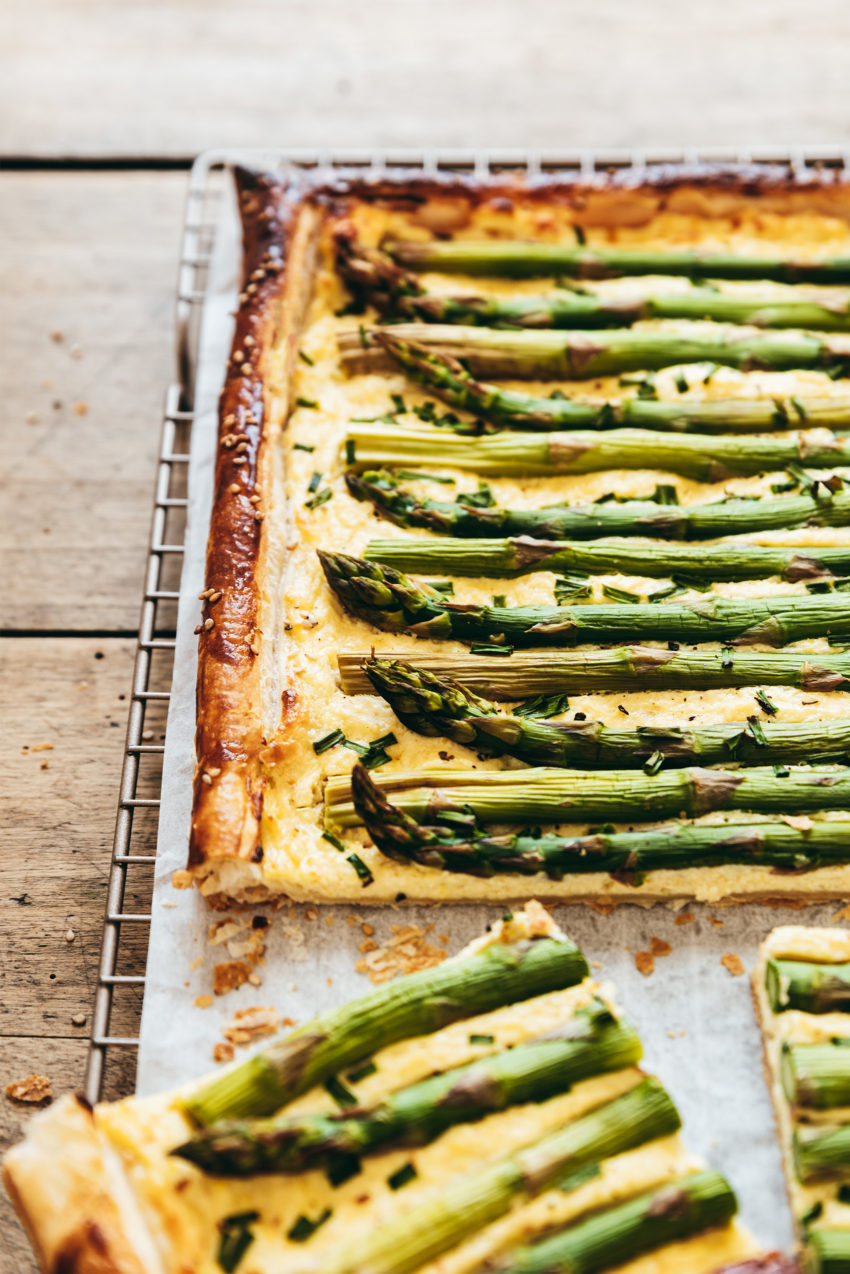 Tarte aux asperges ricotta parmesan - Lilie Bakery