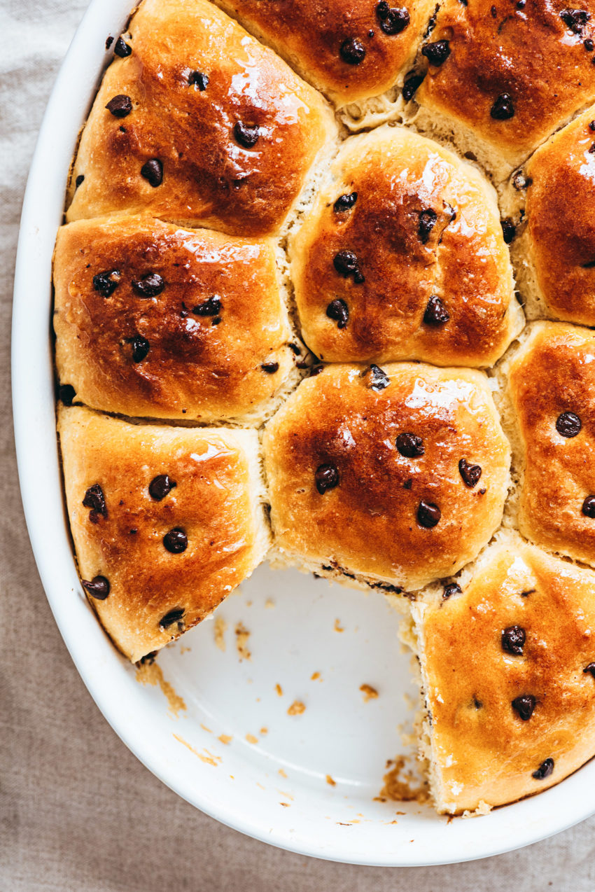 Brioche buchty moelleuse pépites chocolat sans beurre - Lilie Bakery
