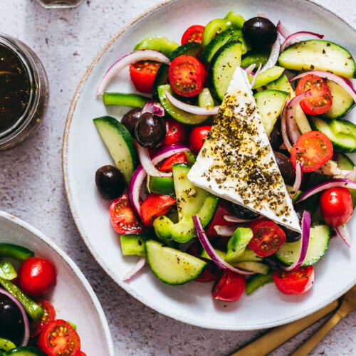 Salade grecque recette traditionnelle - Lilie Bakery