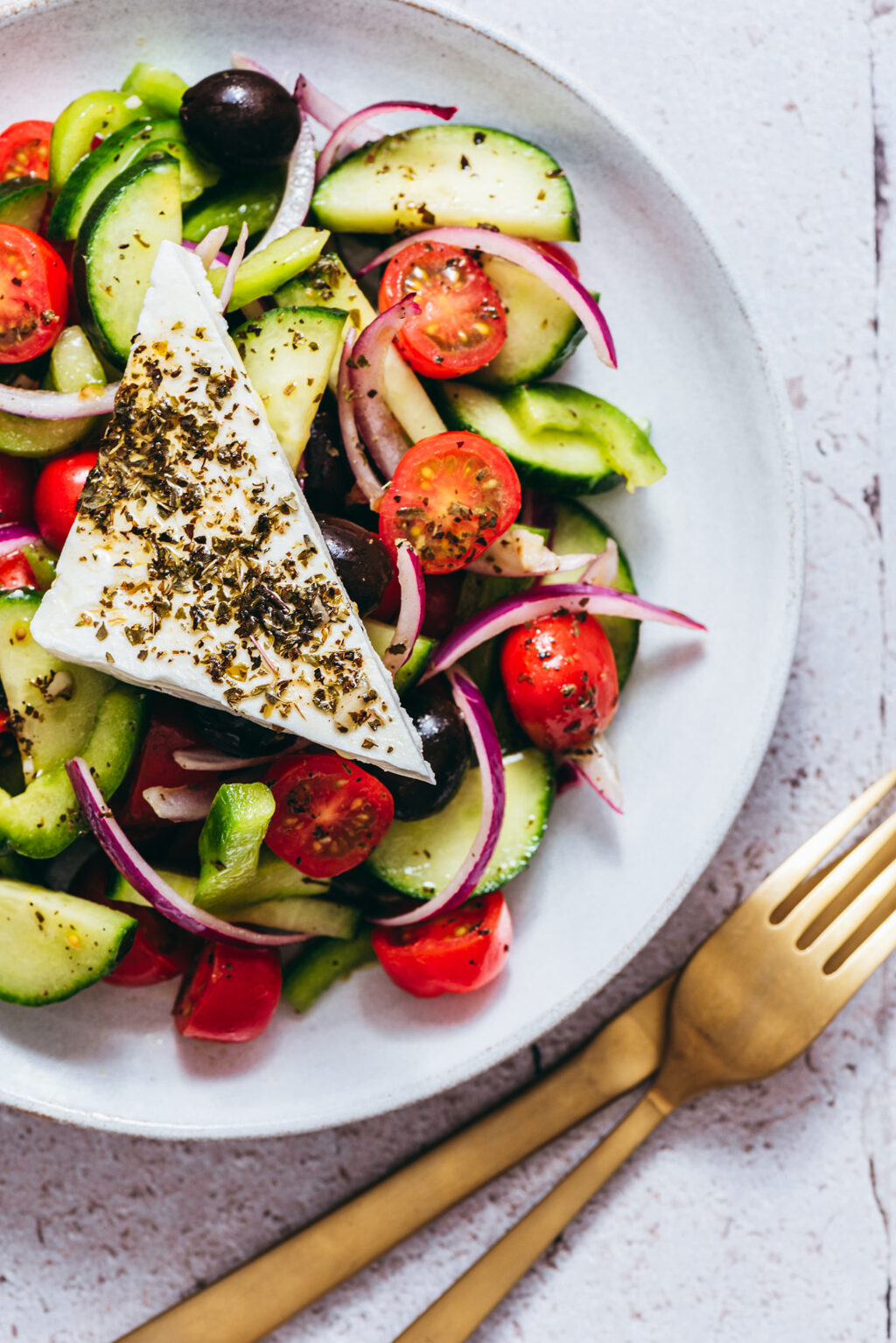 Salade grecque recette traditionnelle - Lilie Bakery