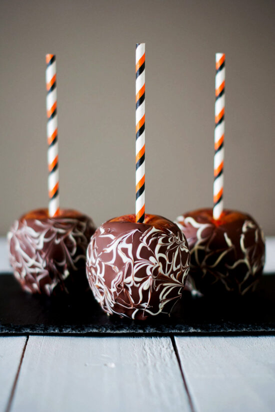 Pomme d'Amour Caramel Chocolat (Recette Halloween)