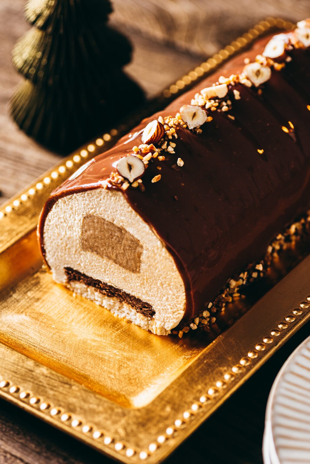 Bûche praliné - Lilie Bakery