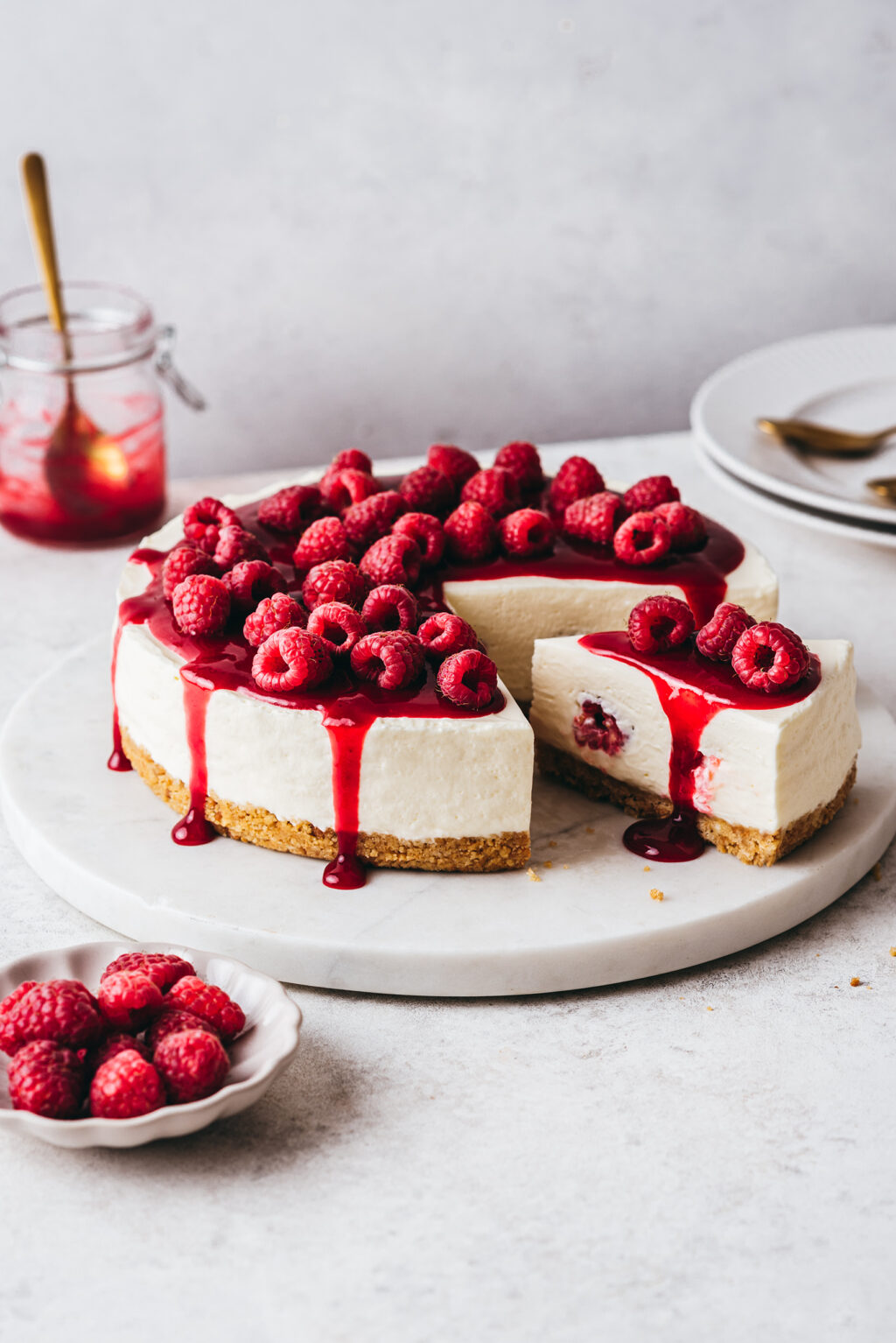Cheesecake framboise sans cuisson - Lilie Bakery