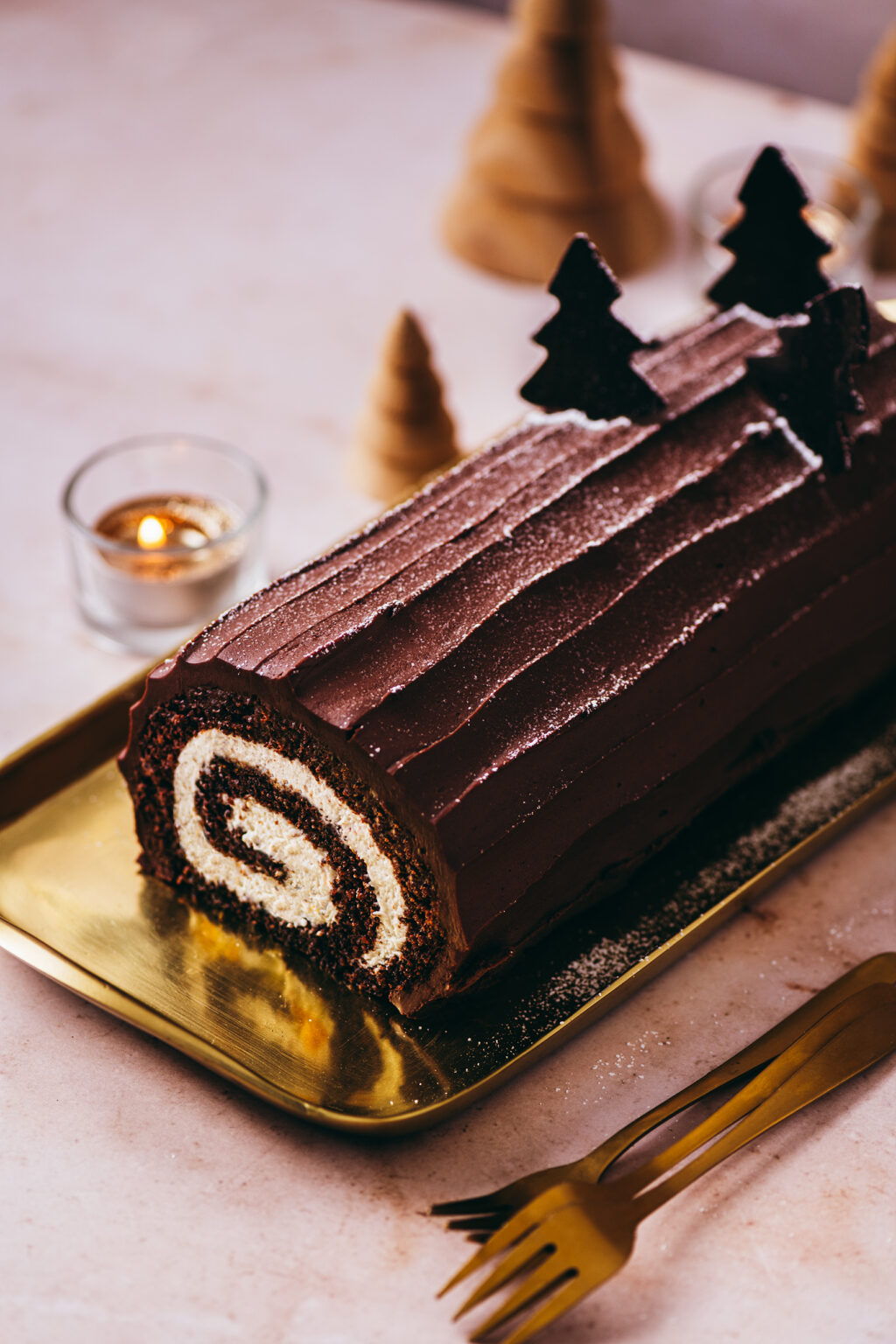 Bûche chocolat mascarpone - Lilie Bakery