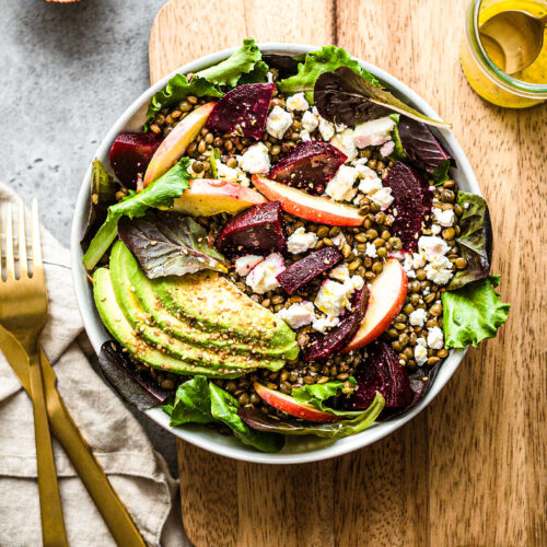 Salade de lentilles vertes recette - Lilie Bakery