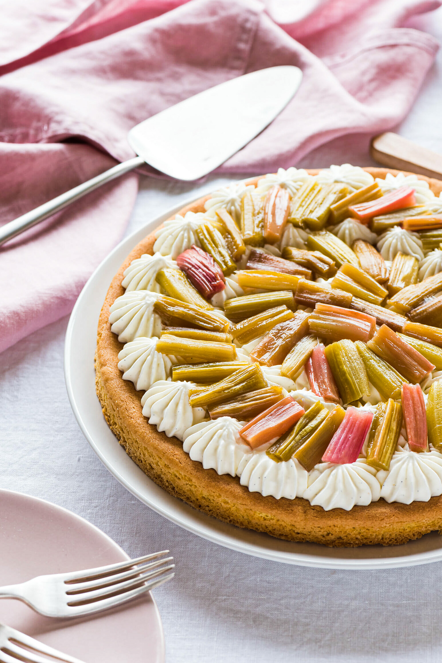 Tarte rhubarbe vanille - Lilie Bakery