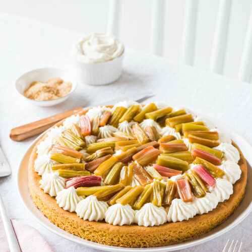 Tarte rhubarbe vanille palet breton - Lilie Bakery
